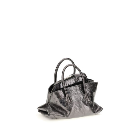 The Attico Gray Calf Leather Bos Taurus Handbag