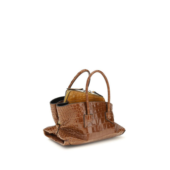 The Attico Brown Calf Leather Bos Taurus Handbag