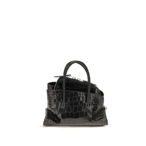 The Attico Black Calf Leather Bos Taurus Handbag