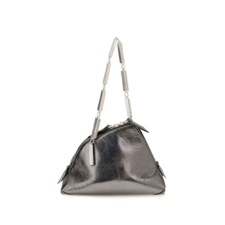 The Attico Silver Calf Leather Bos Taurus Handbag