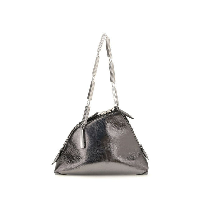 The Attico Silver Calf Leather Bos Taurus Handbag