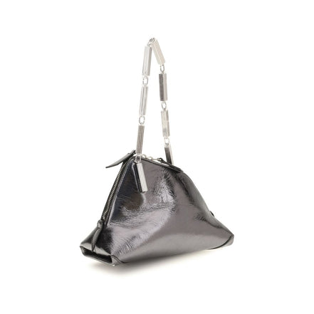 The Attico Silver Calf Leather Bos Taurus Handbag