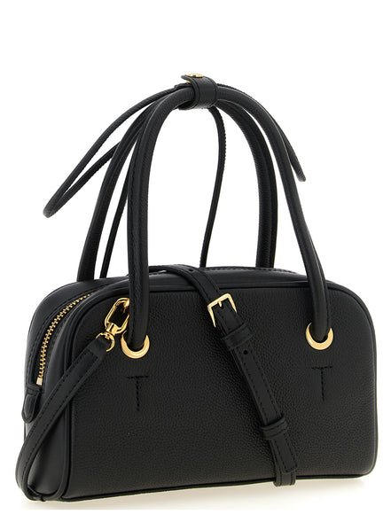 Furla Μαύρη Τσάντα Χειρός από Δέρμα Μοσχαριού