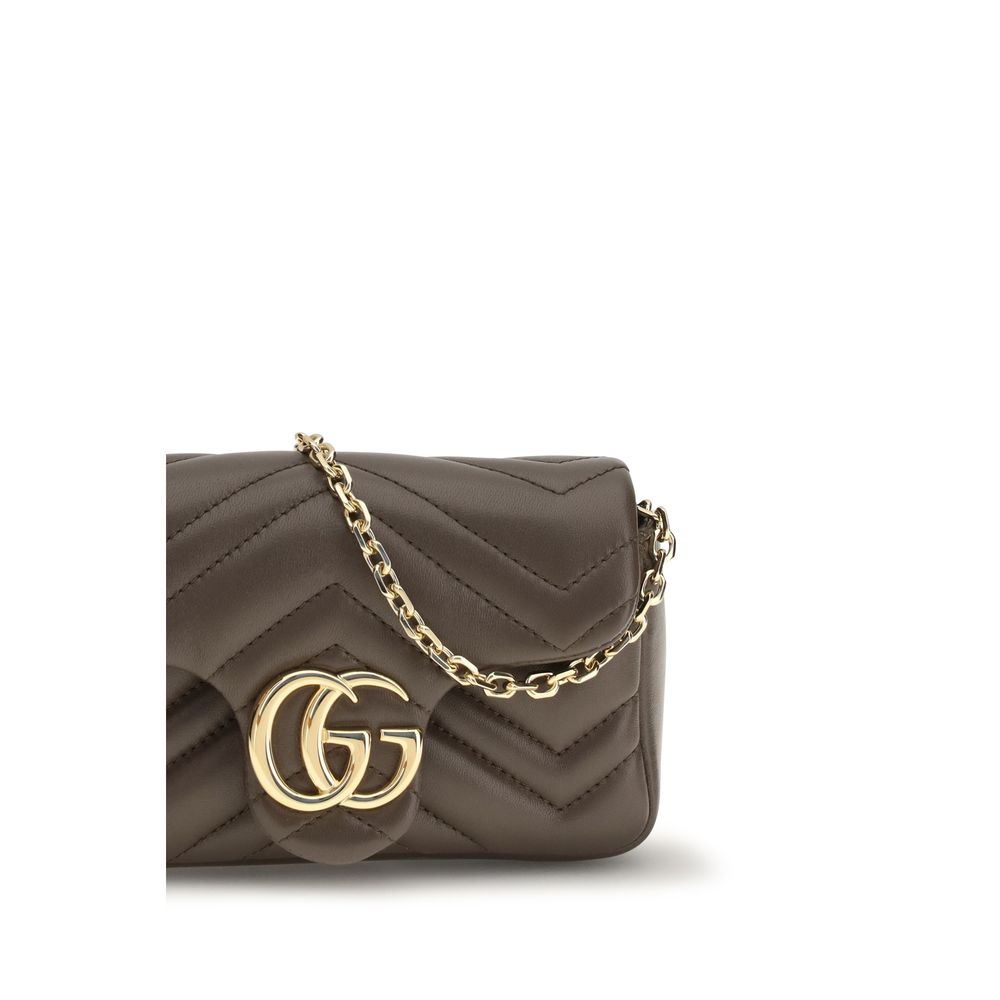 Gucci Καφέ Τσάντα Ώμου GG Marmont