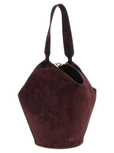 Khaite Bordeaux Calfskin Tote Bag