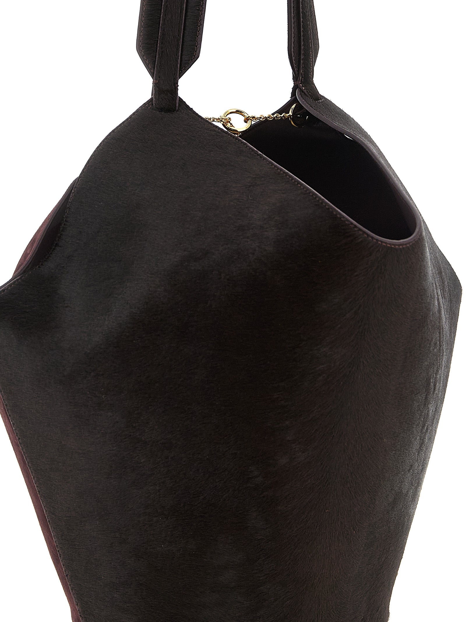 Khaite Bordeaux Calfskin Tote Bag