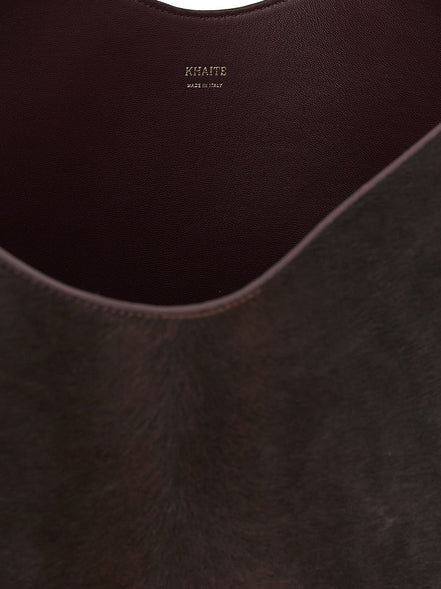 Khaite Bordeaux Calfskin Tote Bag