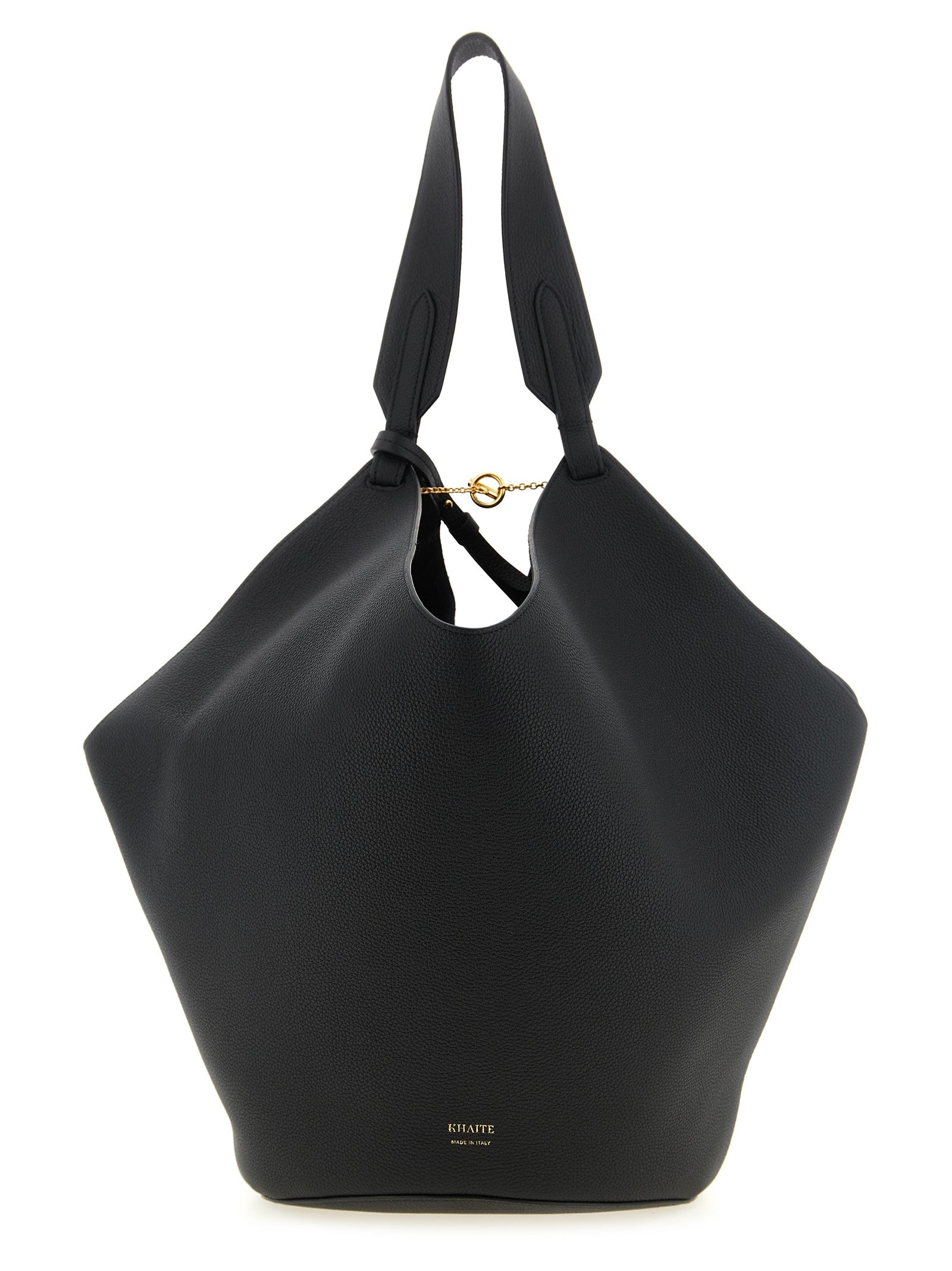 Khaite Black Calfskin Tote Bag