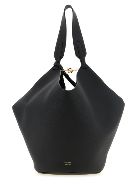 Khaite Black Calfskin Tote Bag