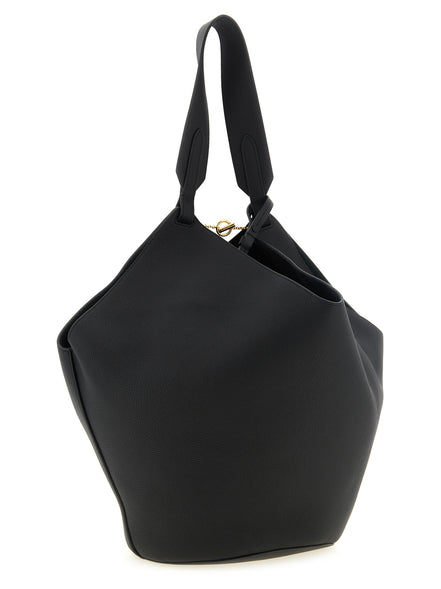 Khaite Black Calfskin Tote Bag