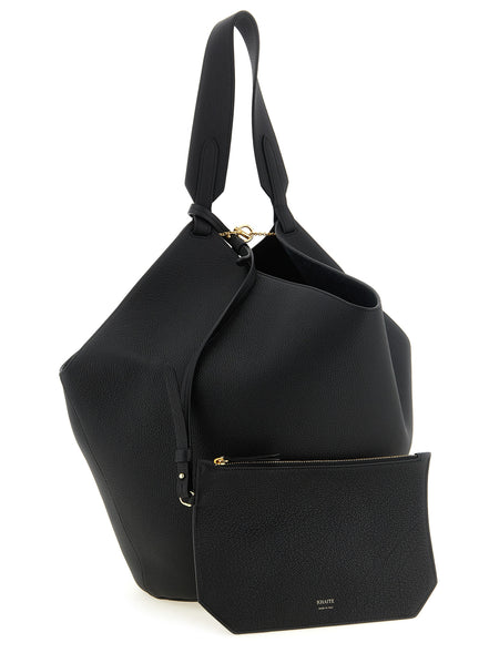 Khaite Black Calfskin Tote Bag