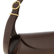 Jil Sander Brown Calfskin Shoulder Bag