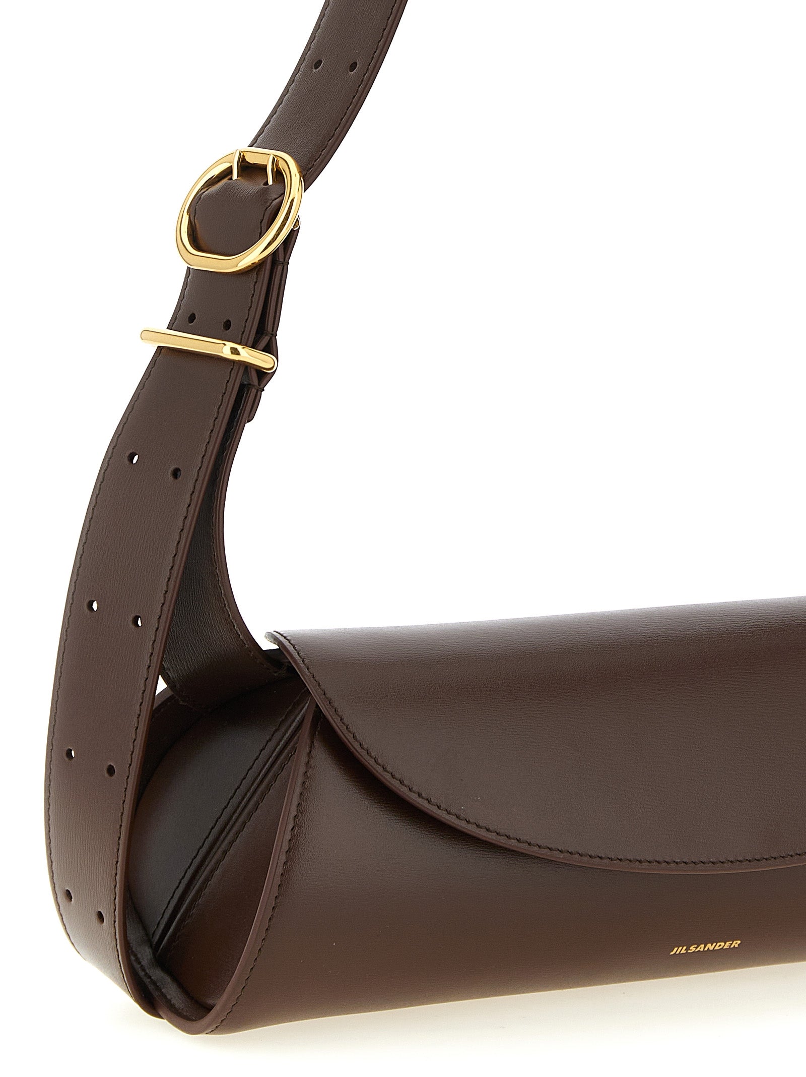 Jil Sander Brown Calfskin Shoulder Bag