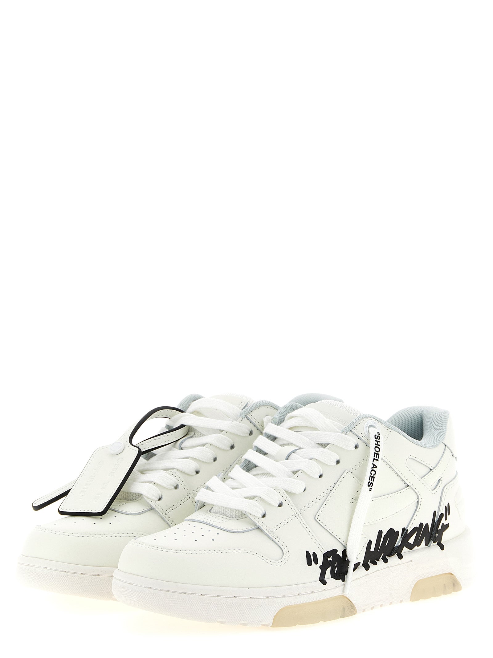 Off-White Bicolor Calfskin Athletic Sneakers