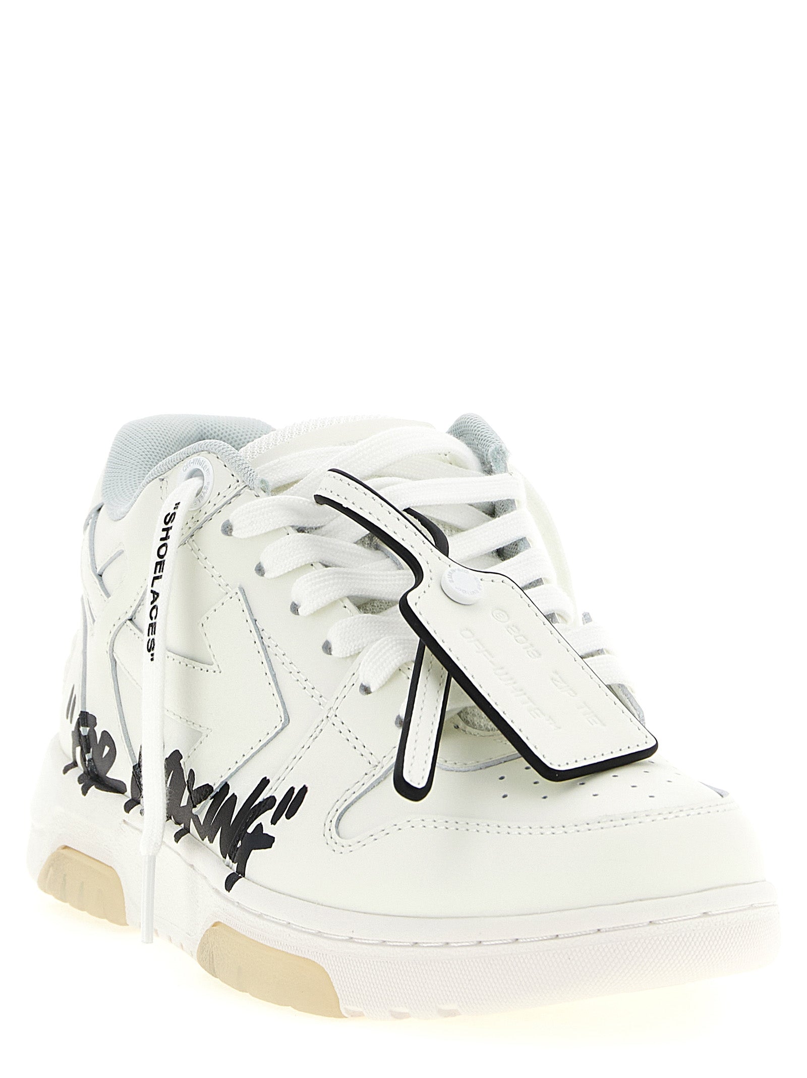 Off-White Bicolor Calfskin Athletic Sneakers