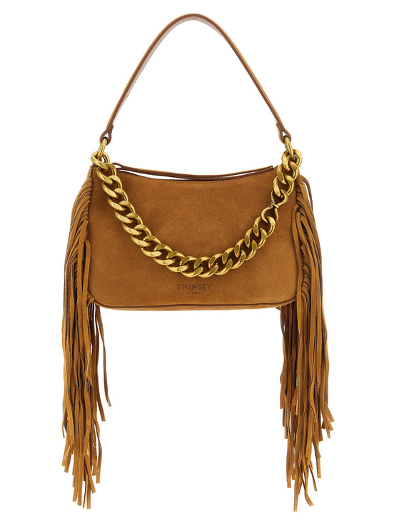 Twinset Brown Leather Shoulder Bag