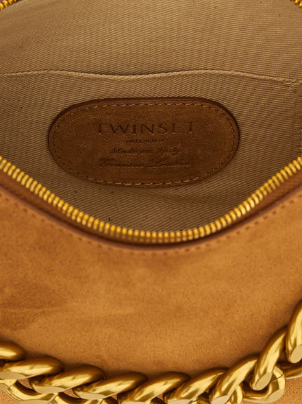 Twinset Brown Leather Shoulder Bag
