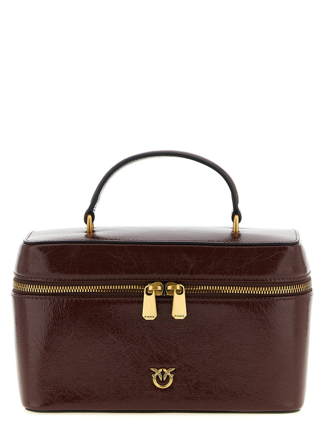 PINKO Brown Calfskin Handbag