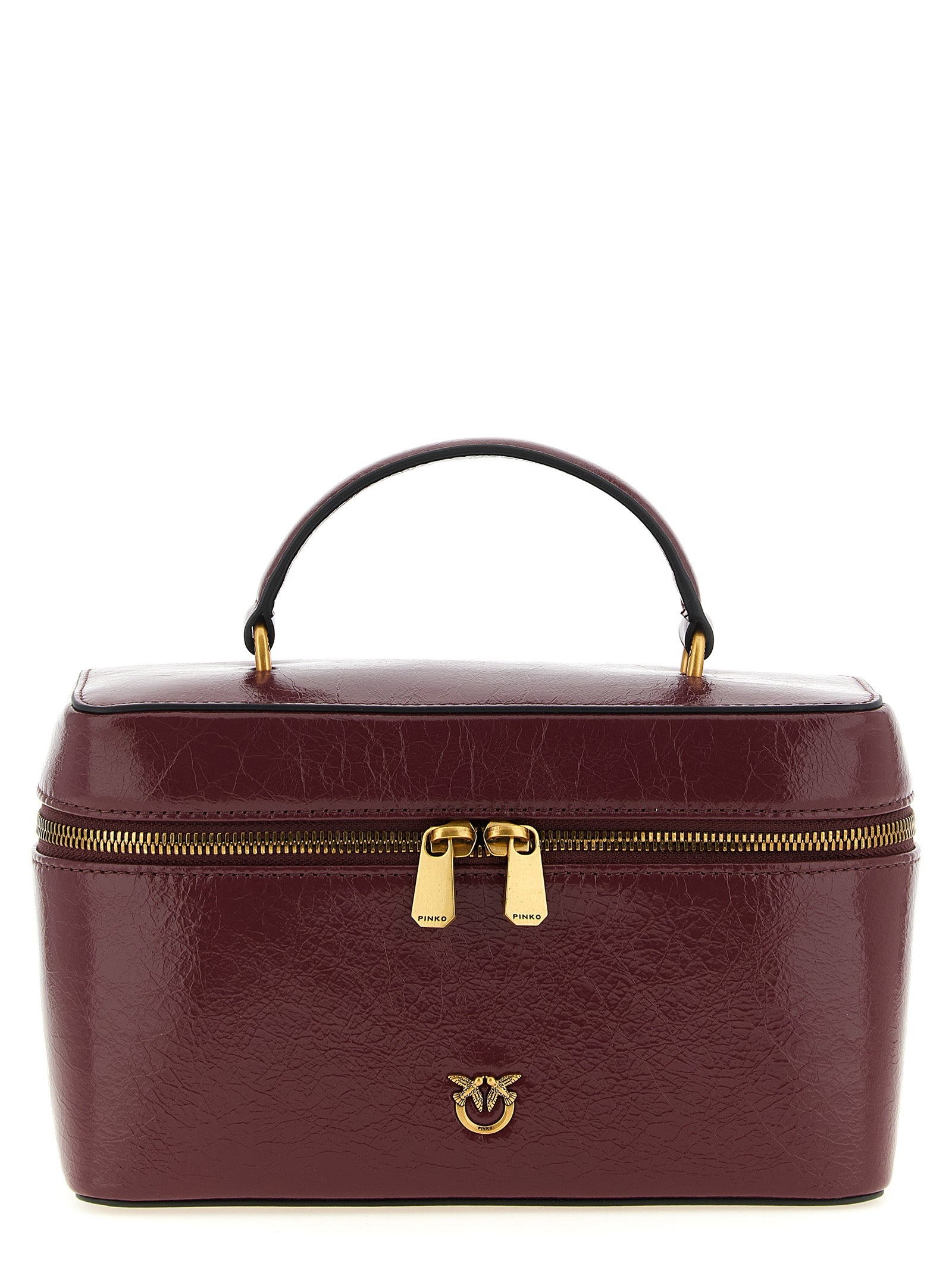 PINKO Bordeaux Calfskin Handbag