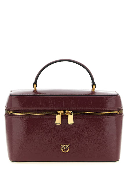 PINKO Bordeaux Calfskin Handbag