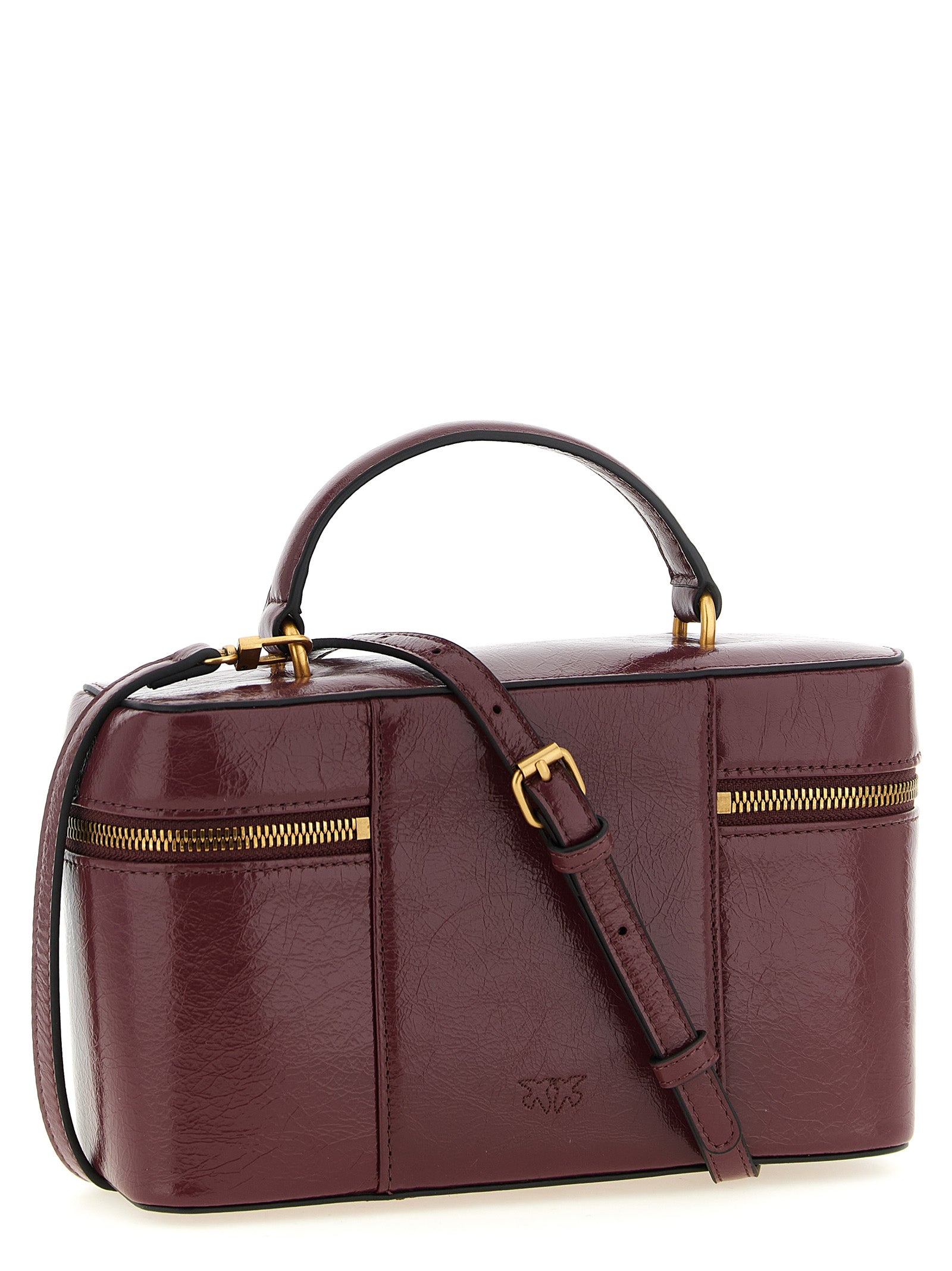PINKO Bordeaux Calfskin Handbag