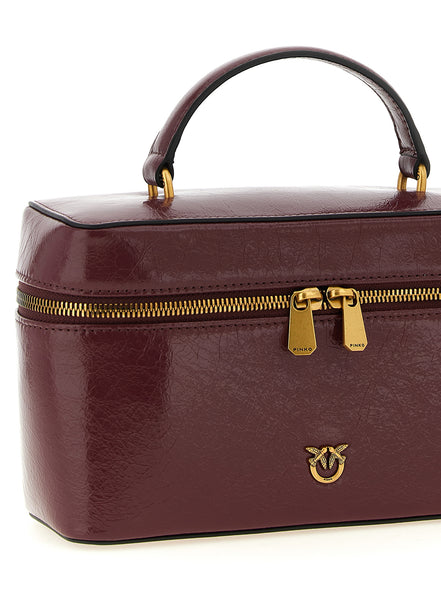 PINKO Bordeaux Calfskin Handbag