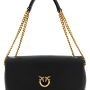 PINKO Black Lamb Leather Shoulder Bag