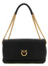 PINKO Black Lamb Leather Shoulder Bag