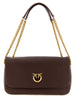 PINKO Brown Lamb Leather Shoulder Bag