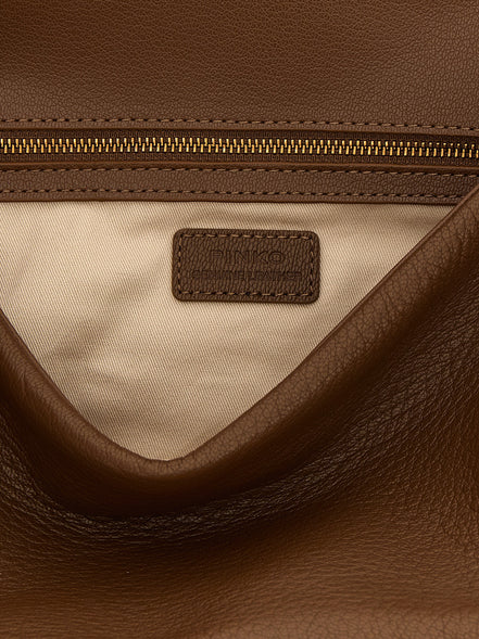 PINKO Brown Lamb Leather Shoulder Bag