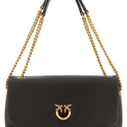 PINKO Brown Lamb Leather Shoulder Bag