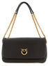 PINKO Brown Lamb Leather Shoulder Bag