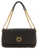 PINKO Brown Lamb Leather Shoulder Bag