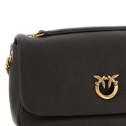 PINKO Brown Lamb Leather Shoulder Bag