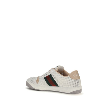 Αθλητικά παπούτσια Gucci White Screener από δέρμα
