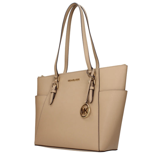 Michael Kors Beige Leather Shoulder Bag
