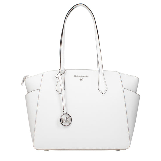 Michael Kors White Leather Shoulder Bag