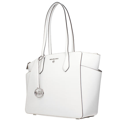 Michael Kors White Leather Shoulder Bag