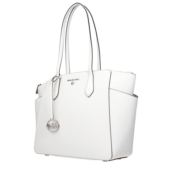 Michael Kors White Leather Shoulder Bag