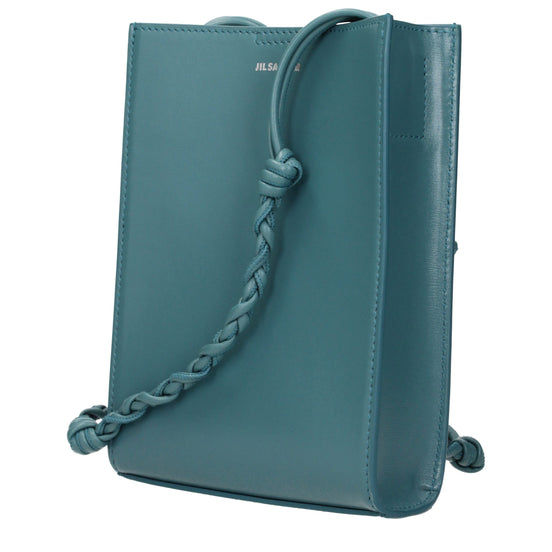 Jil Sander Green Leather Crossbody Bag