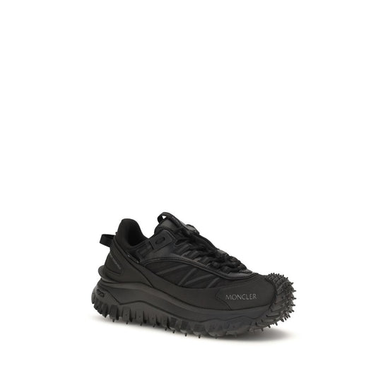 Moncler Black Calf Leather Bos Taurus Athletic Sneakers