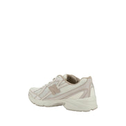 New Balance White Fabric Athletic Sneakers