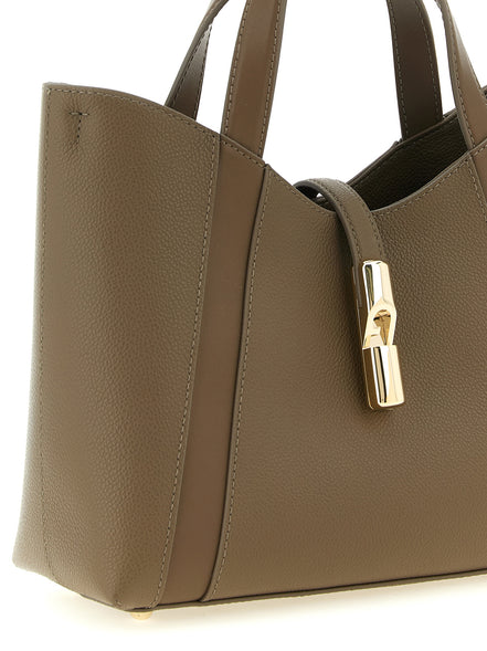 Τσάντα tote Furla Gray από δέρμα μοσχαριού