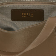 Τσάντα tote Furla Gray από δέρμα μοσχαριού
