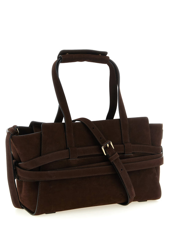 Moschino Brown Calfskin Handbag