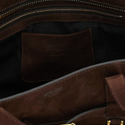 Moschino Brown Calfskin Handbag