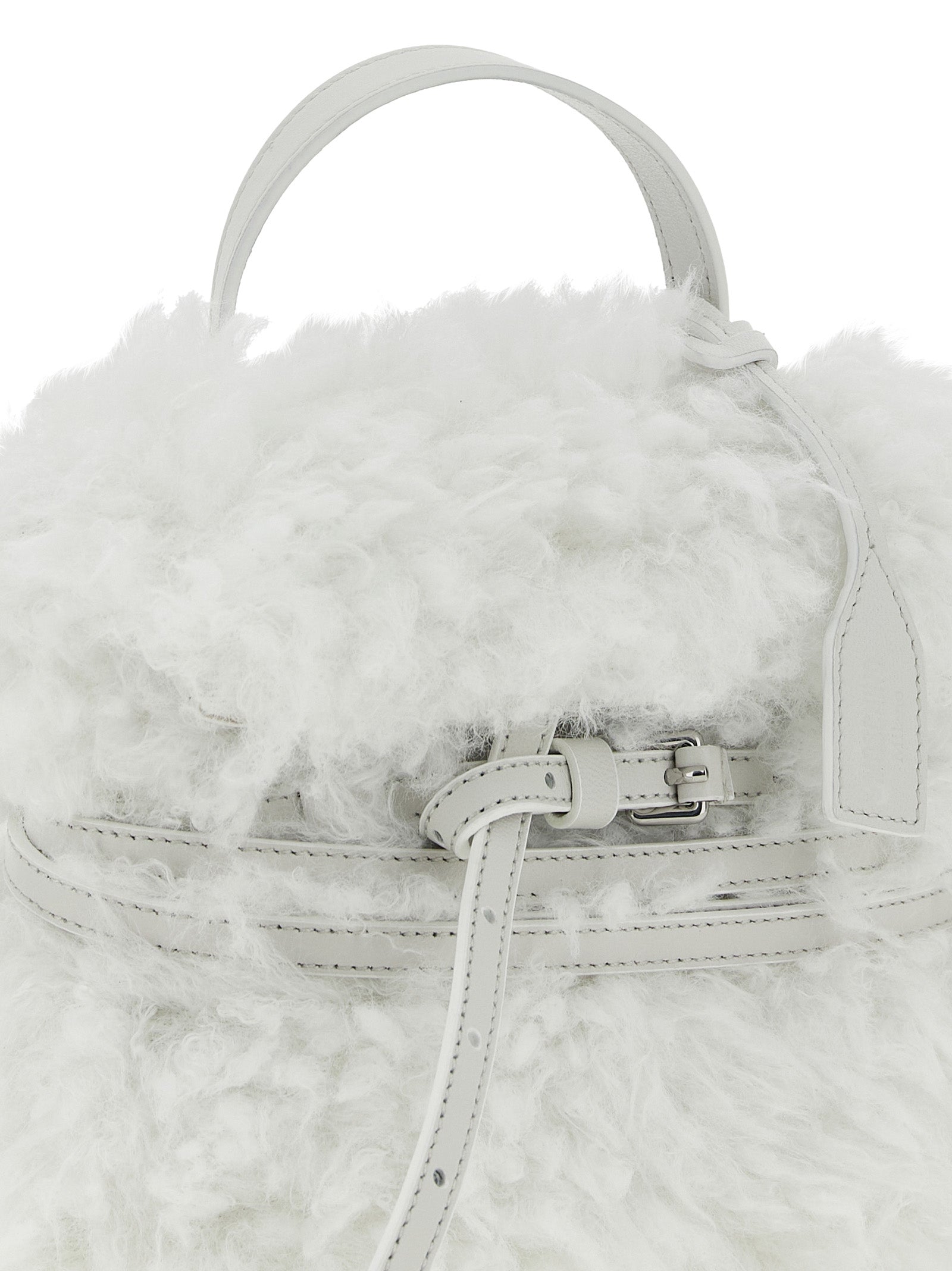 Moschino White Leather Handbag