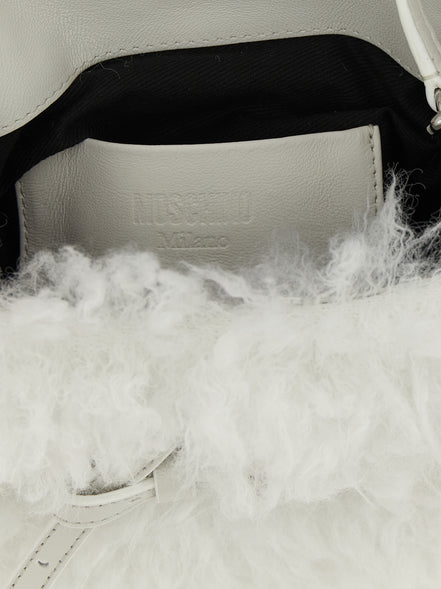 Moschino White Leather Handbag
