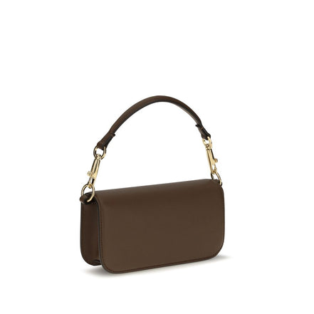 Μικρή τσάντα ώμου Valentino Garavani Brown Mini Loco