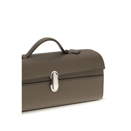 Savette Brown Slim Symmetry Clutch